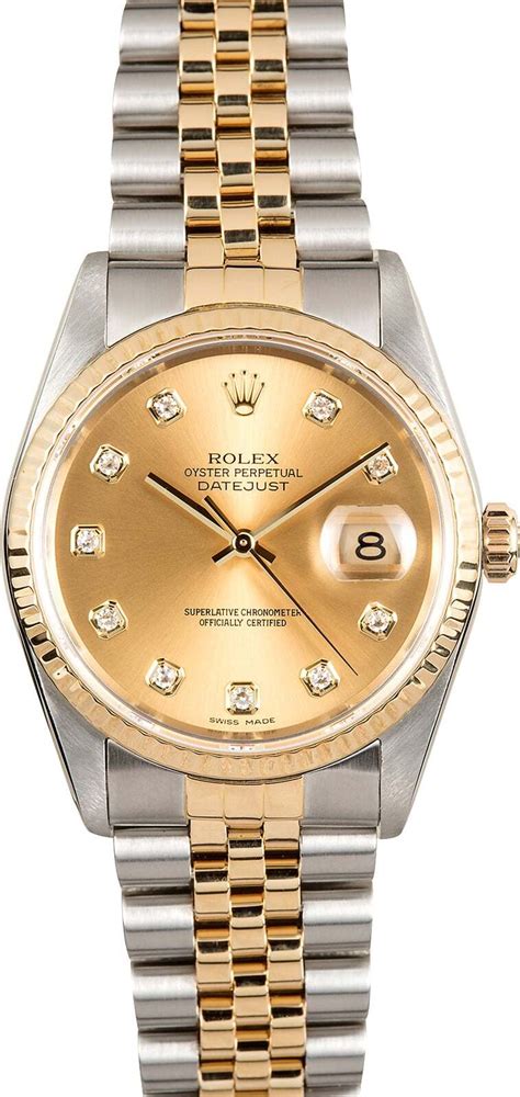 rolex datejust 36 with diamonds